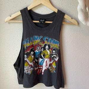 Rolling Stones crop Razorback tee - size large